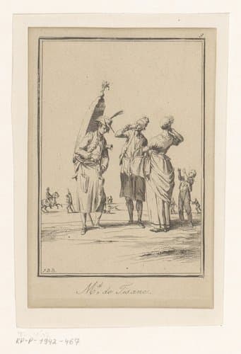 Straatverkopers en dienstverleners