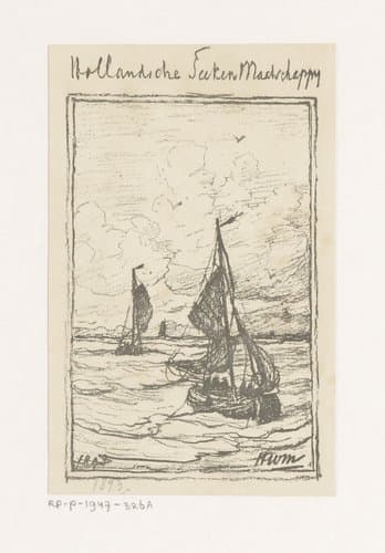 Zeegezicht met vissersboten