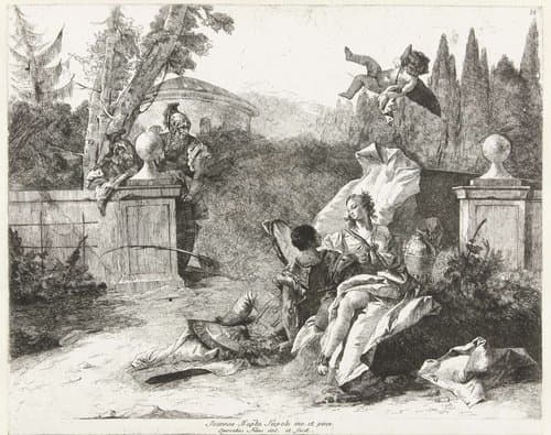 Rinaldo en Armida bespied door Ubaldo en Carlo