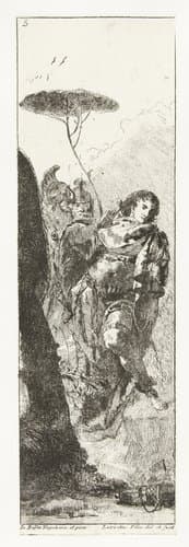 Rinaldo kijkt naar zichzelf in diamanten spiegel en verbreekt betovering