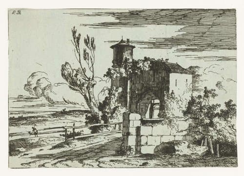 Poortgebouw met ronde toren