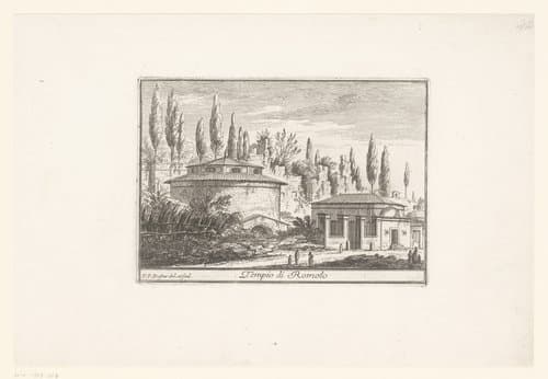 Zicht op de Tempel van Romulus