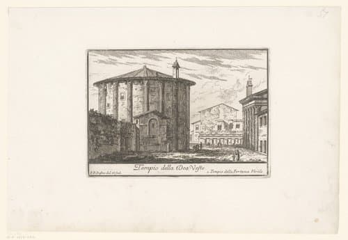 Zicht op de Tempel van Vesta