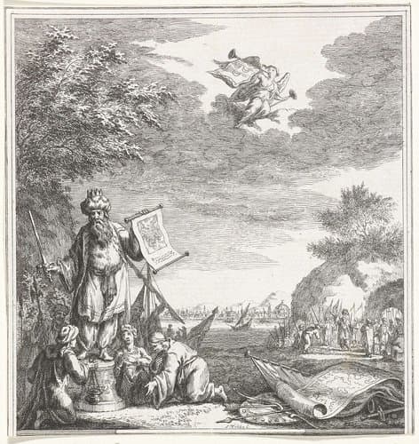 Onbekende aanvoerder van de Turken op een voetstuk