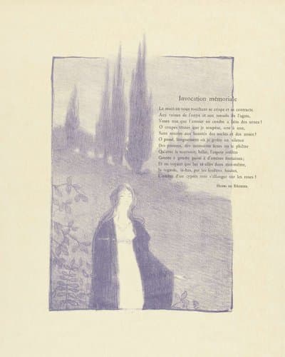 Illustration puor Invocation Memoriale d'Henri de Régnier