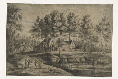 Gezicht op het kapucijnenklooster te Tervuren