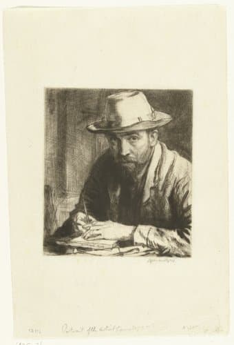 Portrait of the artist in a hat