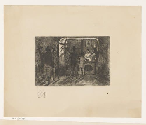 Zeven mannen in een bar