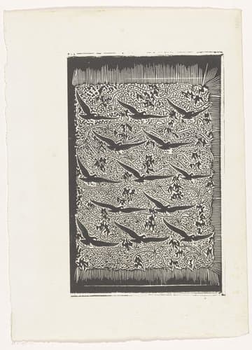 Ontwerp voor het schutblad van de gebonden editie van 'Kunst en samenleving'