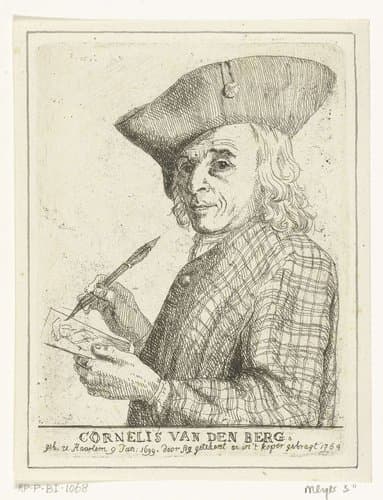 Zelfportret met pen en tekening