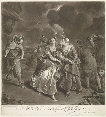 Actrice Susannah Maria Cibber in de rol van Cordelia