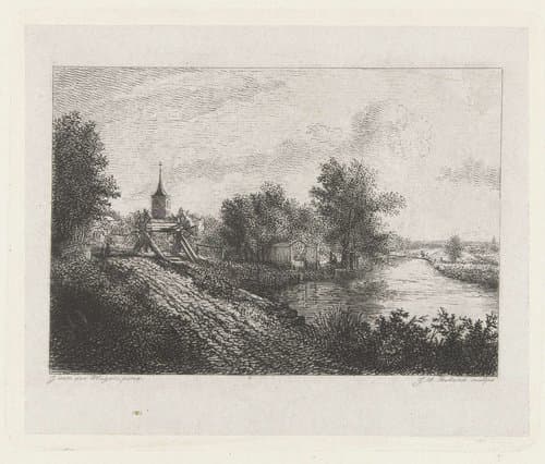 Landschap met overtoom