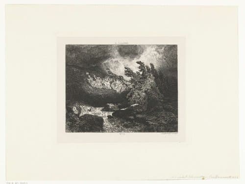 Landschap met waterval