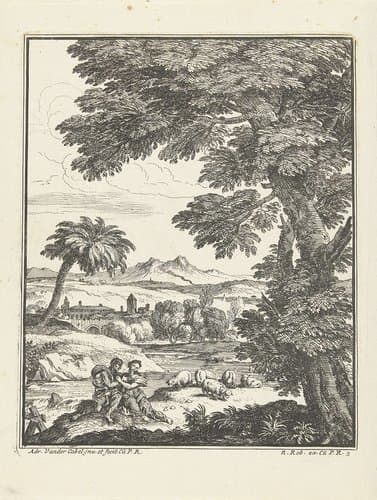 Landschappen met schaapsherders