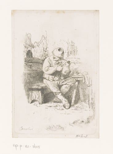 Dorpeling met een waterkan