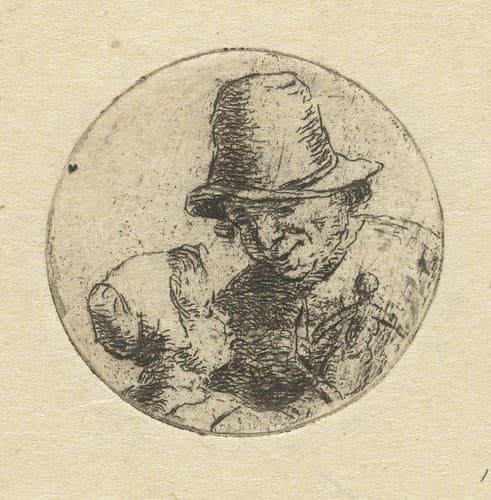 Buste van onbekende man met dochter