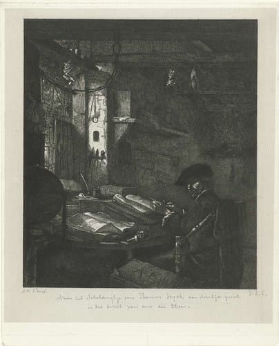 Koopman in zijn kantoor