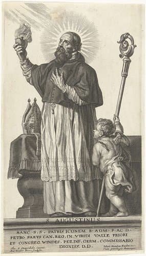 Heilige Augustinus met brandend hart
