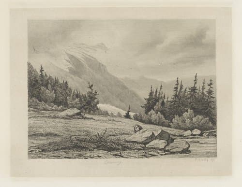 Gezicht op een besneeuwde bergtop in Chamonix