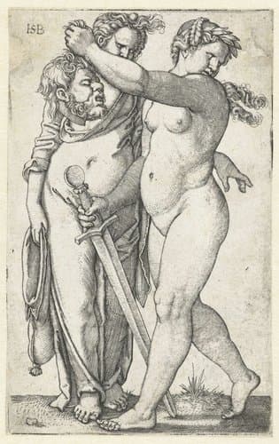 Judith met hoofd van Holofernes en dienstmaagd