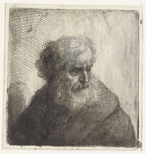 Buste van een oude man