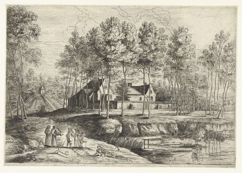 Gezicht op het kapucijnenklooster te Tervuren