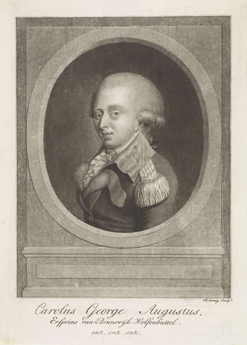 Portret van Karel George August, kroonprins van Brunswijk-Wolfenbüttel