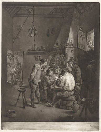 Twee kaartende boeren