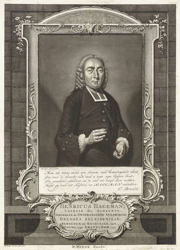 Portret van de predikant Henricus Hageman