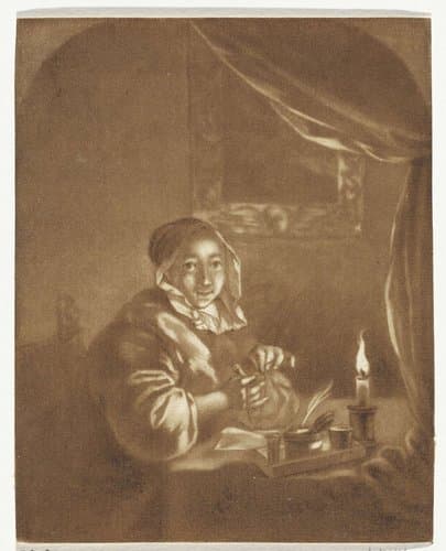 Jonge vrouw met een brief