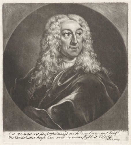 Portret van de dichter Pieter Vlaming