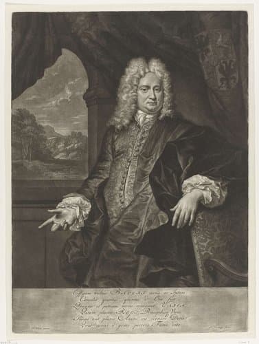 Portret van een man, mogelijk de jurist Johann Gottfried Bauer