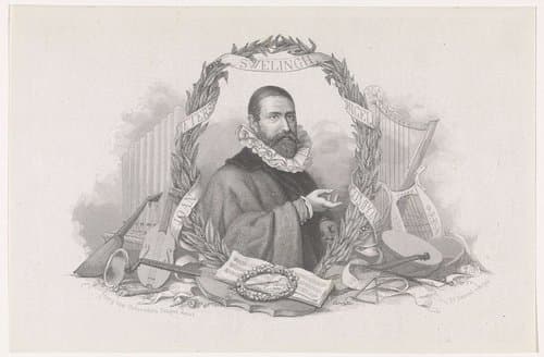 Portret van de componist Jan Pieterszoon. Sweelinck