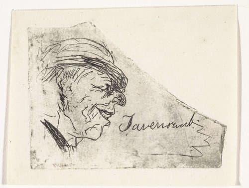 Lachende man met hoed