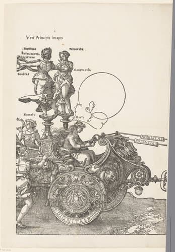 Triumphalis hic Currus Ad Honorem Invictiss. Ac Gloriosissimi Principis D. Maximiliani Caesaris Semper Augusti concinnatus est, Ac per Albertum Durer Deliniatus