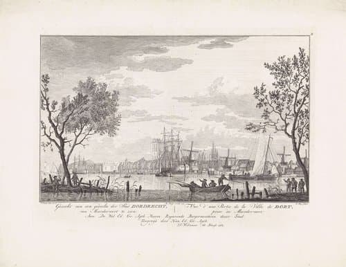Gezicht op Dordrecht vanaf Meerdervoort