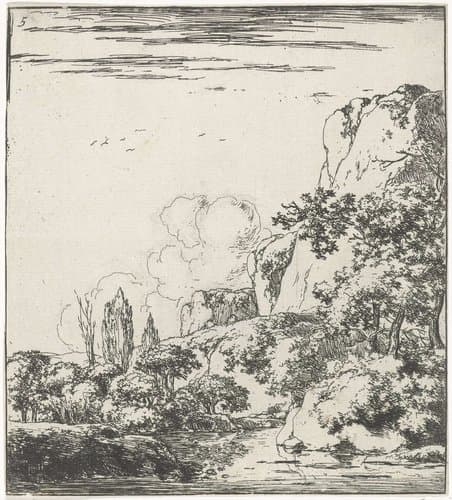 Rivier tussen de rotsen