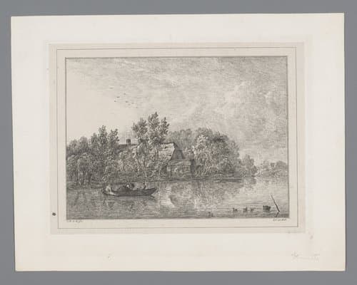 Boot op de Merwede bij Dordrecht