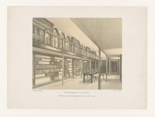 Bibliotheque Wallonne / Etablie dans une aile du Temple Wallon à Leude 1882-1890