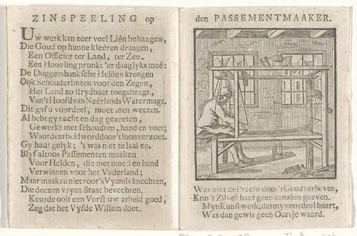 Zinspeeling op den passementmaaker