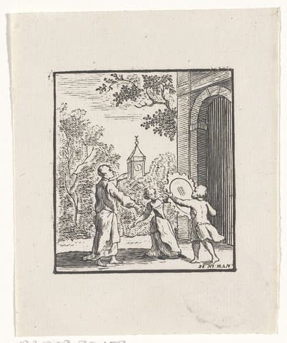 Voorstelling van een verhaal uit de Aesopus fabelen