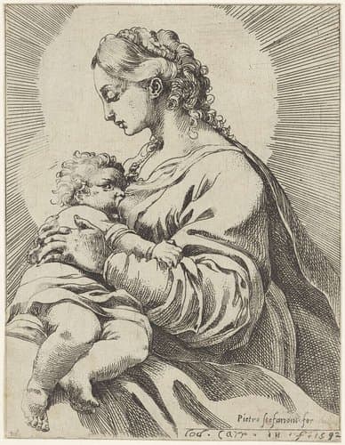 Maria het Christuskind voedend