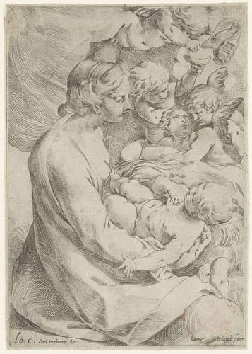 Maria met Kind en engelen