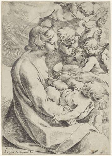 Maria met Kind en engelen