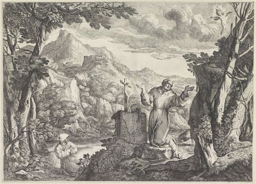 De heilige Franciscus ontvangt de stigmata