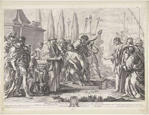 Polyxena bij het graf van Achilles geofferd