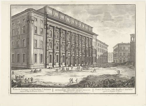 Resten van de Tempel van Hadrianus te Rome