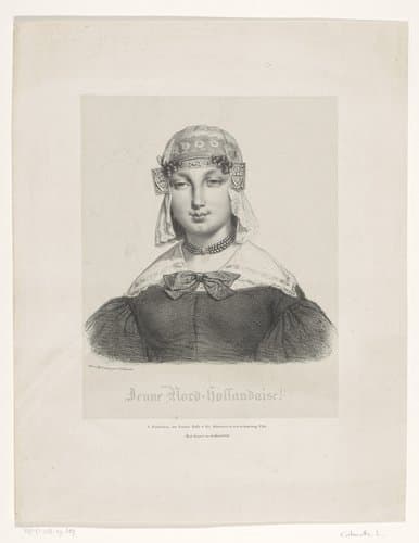 Portret van een jonge Noord-Hollandse vrouw