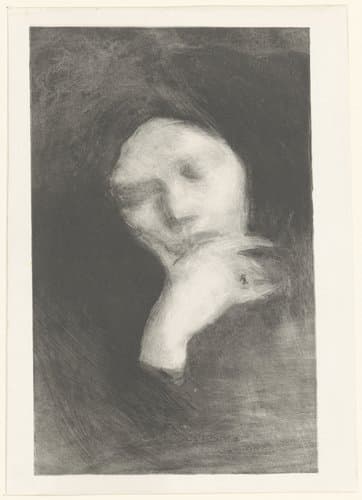 Gezicht van een mediterende vrouw