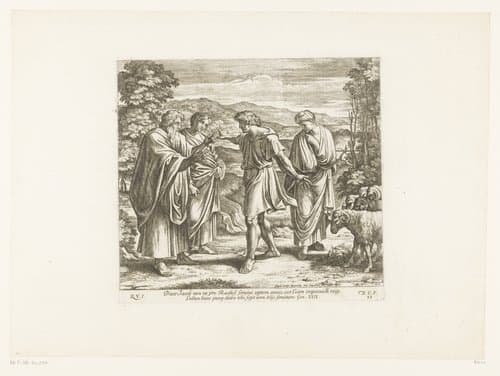 Jakob en Laban met Lea en Rachel